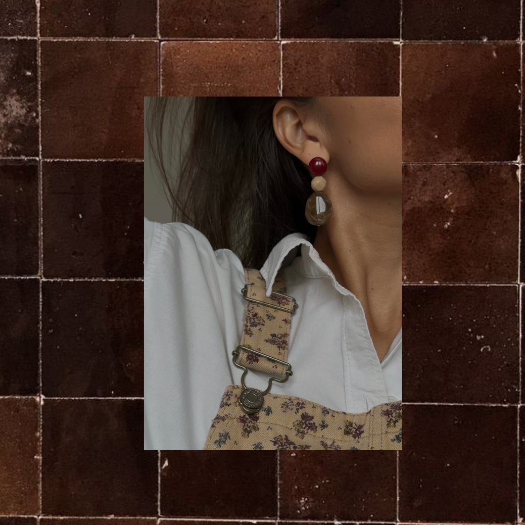 Boucles d'oreilles Bordeaux