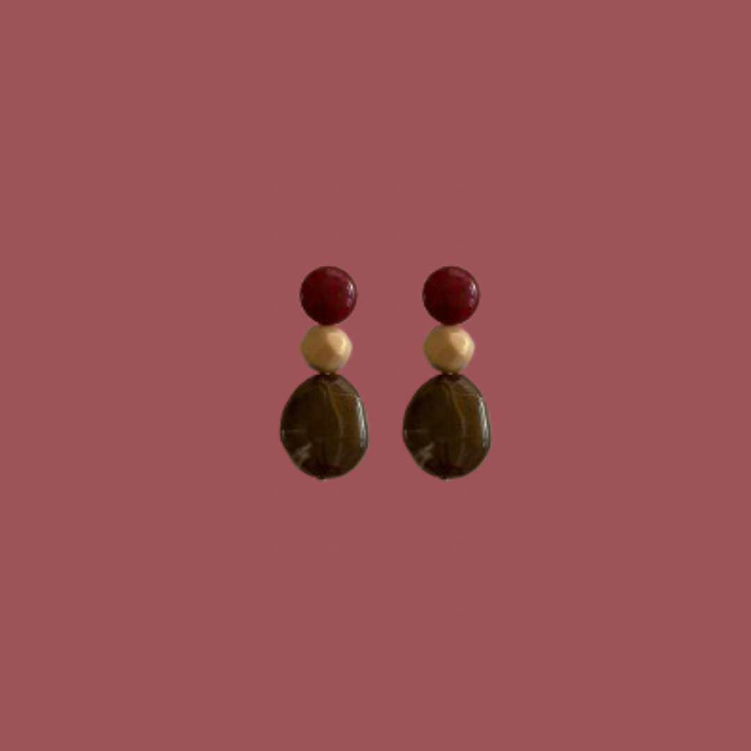 Boucles d'oreilles Bordeaux