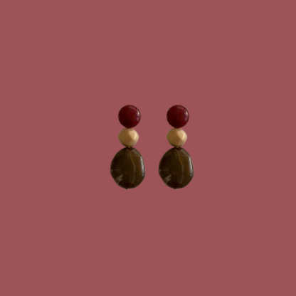 Boucles d'oreilles Bordeaux