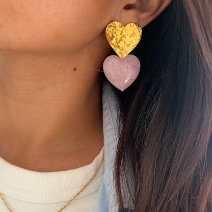 Boucles D'oreilles 2 coeurs
