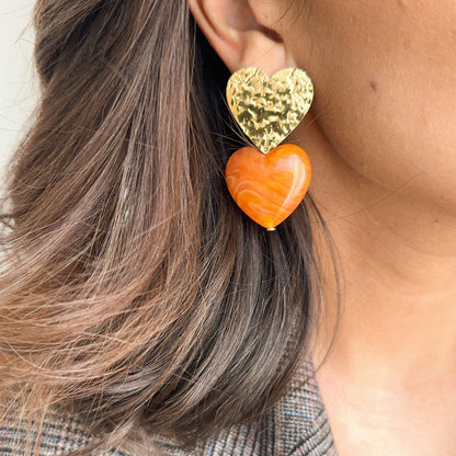 Boucles D'oreilles 2 coeurs