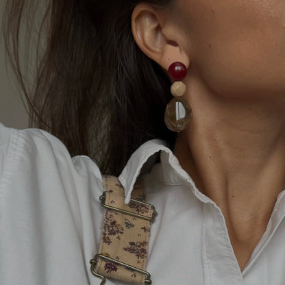 Boucles d'oreilles Bordeaux